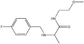 2-{[(4-fluorophenyl)methyl]amino}-N-(2-methoxyethyl)propanamide Struktur