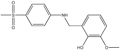 2-{[(4-methanesulfonylphenyl)amino]methyl}-6-methoxyphenol Struktur