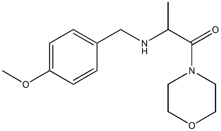 2-{[(4-methoxyphenyl)methyl]amino}-1-(morpholin-4-yl)propan-1-one Struktur