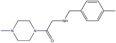 2-{[(4-methylphenyl)methyl]amino}-1-(4-methylpiperazin-1-yl)ethan-1-one Struktur