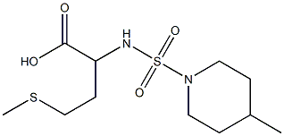 2-{[(4-methylpiperidine-1-)sulfonyl]amino}-4-(methylsulfanyl)butanoic acid Struktur