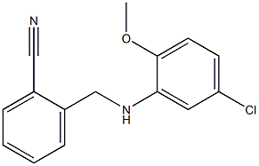 2-{[(5-chloro-2-methoxyphenyl)amino]methyl}benzonitrile Struktur