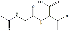 2-{[(acetylamino)acetyl]amino}-3-hydroxybutanoic acid Struktur