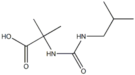 2-{[(isobutylamino)carbonyl]amino}-2-methylpropanoic acid Struktur