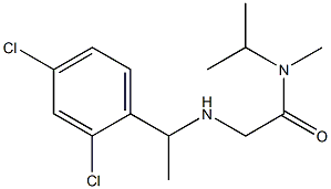 2-{[1-(2,4-dichlorophenyl)ethyl]amino}-N-methyl-N-(propan-2-yl)acetamide Struktur