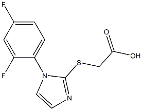 2-{[1-(2,4-difluorophenyl)-1H-imidazol-2-yl]sulfanyl}acetic acid Struktur