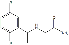 2-{[1-(2,5-dichlorophenyl)ethyl]amino}acetamide Struktur