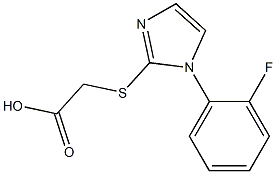 2-{[1-(2-fluorophenyl)-1H-imidazol-2-yl]sulfanyl}acetic acid Struktur