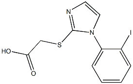 2-{[1-(2-iodophenyl)-1H-imidazol-2-yl]sulfanyl}acetic acid Struktur