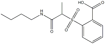 2-{[1-(butylcarbamoyl)ethane]sulfonyl}benzoic acid Struktur