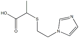 2-{[2-(1H-imidazol-1-yl)ethyl]sulfanyl}propanoic acid Struktur