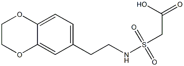 2-{[2-(2,3-dihydro-1,4-benzodioxin-6-yl)ethyl]sulfamoyl}acetic acid Struktur