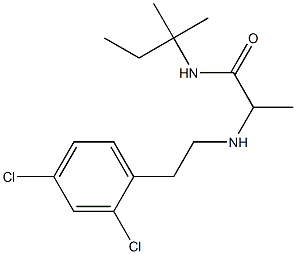 2-{[2-(2,4-dichlorophenyl)ethyl]amino}-N-(2-methylbutan-2-yl)propanamide Struktur