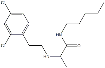 2-{[2-(2,4-dichlorophenyl)ethyl]amino}-N-pentylpropanamide Struktur