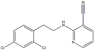 2-{[2-(2,4-dichlorophenyl)ethyl]amino}pyridine-3-carbonitrile Struktur