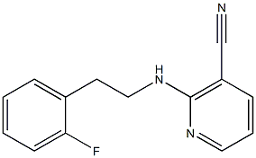 2-{[2-(2-fluorophenyl)ethyl]amino}nicotinonitrile Struktur