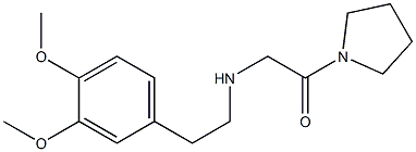 2-{[2-(3,4-dimethoxyphenyl)ethyl]amino}-1-(pyrrolidin-1-yl)ethan-1-one Struktur