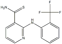 2-{[2-(trifluoromethyl)phenyl]amino}pyridine-3-carbothioamide Struktur