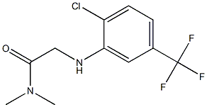 2-{[2-chloro-5-(trifluoromethyl)phenyl]amino}-N,N-dimethylacetamide Struktur