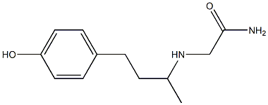 2-{[3-(4-hydroxyphenyl)-1-methylpropyl]amino}acetamide Struktur