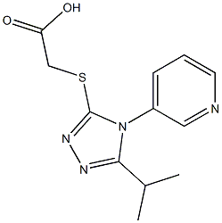 2-{[5-(propan-2-yl)-4-(pyridin-3-yl)-4H-1,2,4-triazol-3-yl]sulfanyl}acetic acid Struktur