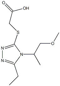 2-{[5-ethyl-4-(1-methoxypropan-2-yl)-4H-1,2,4-triazol-3-yl]sulfanyl}acetic acid Struktur