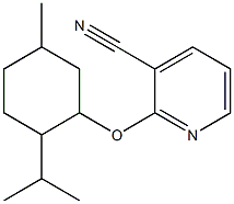 2-{[5-methyl-2-(propan-2-yl)cyclohexyl]oxy}pyridine-3-carbonitrile Struktur