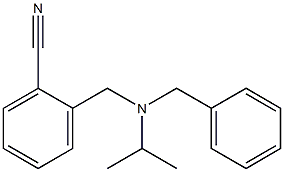 2-{[benzyl(propan-2-yl)amino]methyl}benzonitrile Struktur