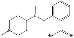 2-{[methyl(1-methylpiperidin-4-yl)amino]methyl}benzenecarboximidamide Struktur