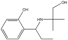 2-{1-[(1-hydroxy-2-methylpropan-2-yl)amino]propyl}phenol Struktur