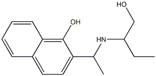 2-{1-[(1-hydroxybutan-2-yl)amino]ethyl}naphthalen-1-ol Struktur