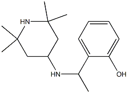 2-{1-[(2,2,6,6-tetramethylpiperidin-4-yl)amino]ethyl}phenol Struktur