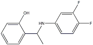 2-{1-[(3,4-difluorophenyl)amino]ethyl}phenol Struktur