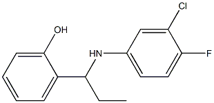 2-{1-[(3-chloro-4-fluorophenyl)amino]propyl}phenol Struktur