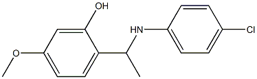 2-{1-[(4-chlorophenyl)amino]ethyl}-5-methoxyphenol Struktur