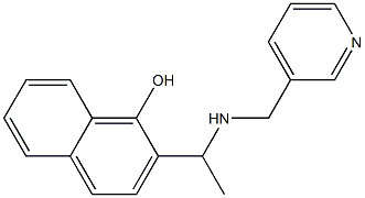 2-{1-[(pyridin-3-ylmethyl)amino]ethyl}naphthalen-1-ol Struktur