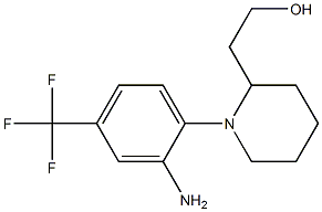 2-{1-[2-amino-4-(trifluoromethyl)phenyl]piperidin-2-yl}ethanol Struktur