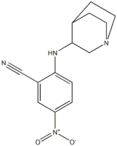 2-{1-azabicyclo[2.2.2]octan-3-ylamino}-5-nitrobenzonitrile Struktur