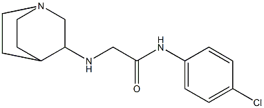 2-{1-azabicyclo[2.2.2]octan-3-ylamino}-N-(4-chlorophenyl)acetamide Struktur