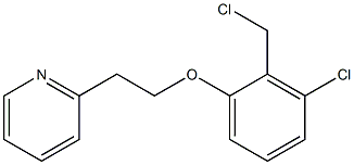 2-{2-[3-chloro-2-(chloromethyl)phenoxy]ethyl}pyridine Struktur