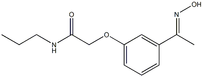 2-{3-[(1E)-N-hydroxyethanimidoyl]phenoxy}-N-propylacetamide Struktur