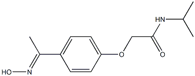 2-{4-[(1E)-N-hydroxyethanimidoyl]phenoxy}-N-isopropylacetamide Struktur