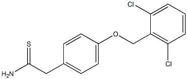 2-{4-[(2,6-dichlorophenyl)methoxy]phenyl}ethanethioamide Struktur