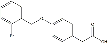 2-{4-[(2-bromophenyl)methoxy]phenyl}acetic acid Struktur