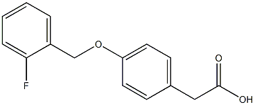 2-{4-[(2-fluorophenyl)methoxy]phenyl}acetic acid Struktur