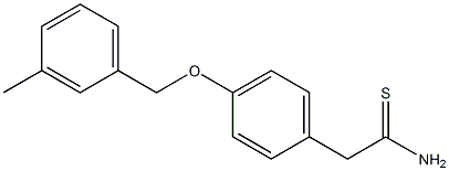 2-{4-[(3-methylphenyl)methoxy]phenyl}ethanethioamide Struktur