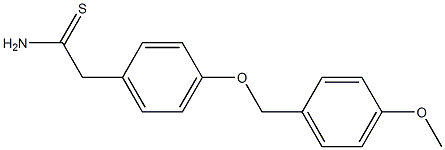 2-{4-[(4-methoxybenzyl)oxy]phenyl}ethanethioamide Struktur