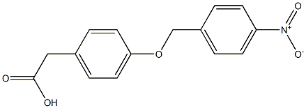 2-{4-[(4-nitrophenyl)methoxy]phenyl}acetic acid Struktur