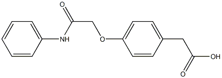 2-{4-[(phenylcarbamoyl)methoxy]phenyl}acetic acid Struktur