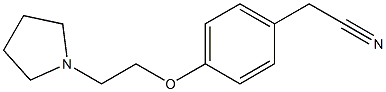 2-{4-[2-(pyrrolidin-1-yl)ethoxy]phenyl}acetonitrile Struktur